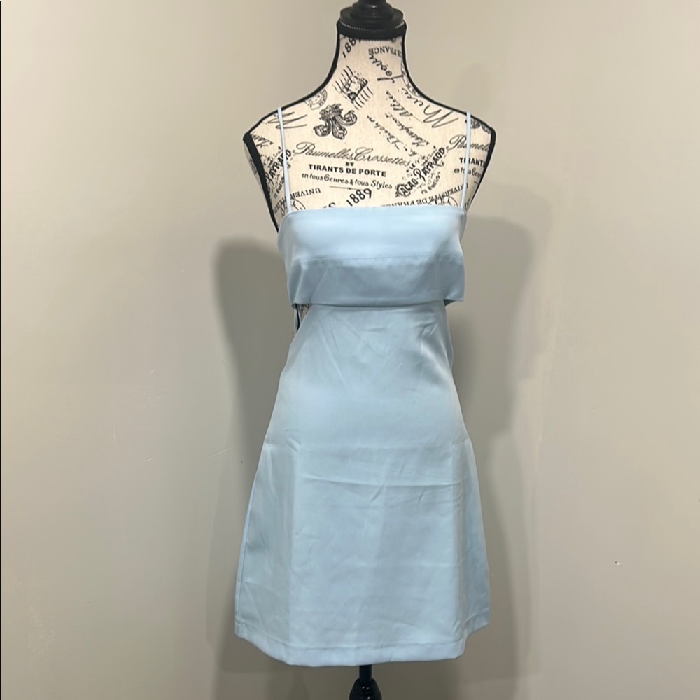 Abbelline Women's Blue Cutout A-line Mini Dress Size M - Formal Prom Party NWT